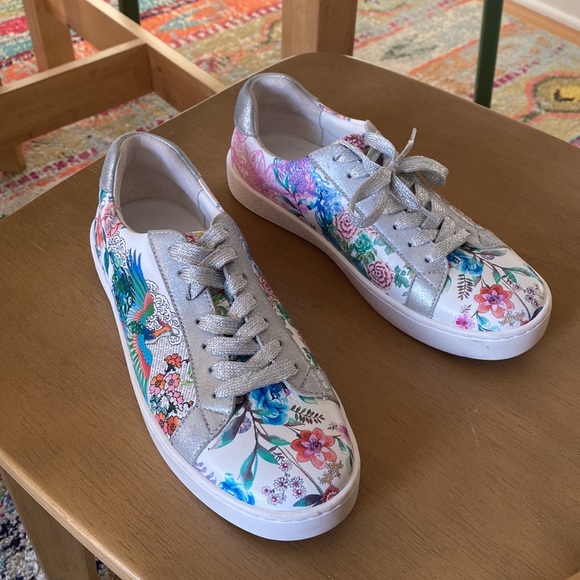 Johnny Was Dreamer Leather Sneakers - Sz 6.5 - Picture 4 of 5